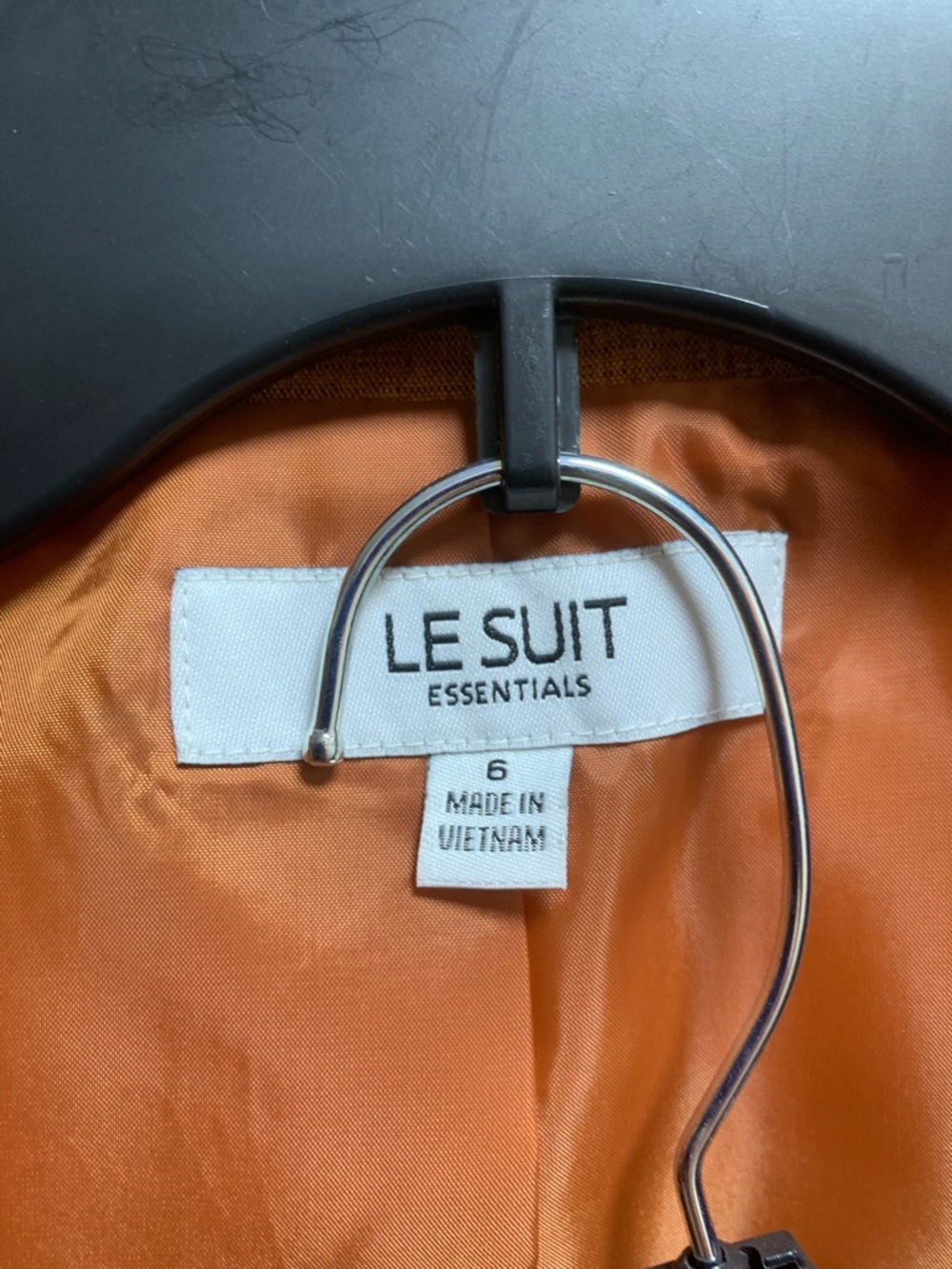 LE suit Leslie Fay Burnt Orange Tailored Blazer - Picture 3 of 4